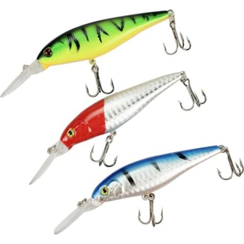 HiUmi 1PC colorful Stripe pattern 11cm 10.5g Hard Bait Minnow streak Fishing lures Bass Fresh water hook diving perch wobbler f