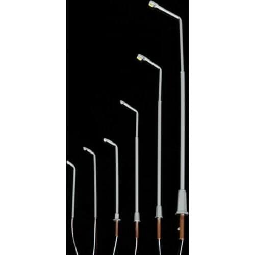 100pcs Model Train Railway Lamps 1/500 Scale 3cm High Miniature Led 3V Street Copper Light For Architectural Layout