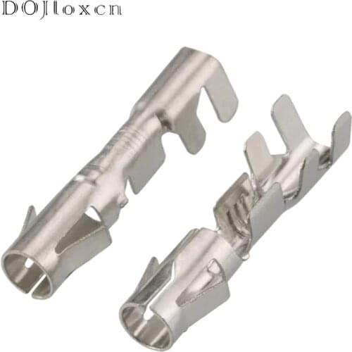 20 Pcs 3.5mm AMP TE Tyco Car Splice Wire Terminal Non-Insulated Auto Crimp Terminals Brass Electrical Battery Connector Pins