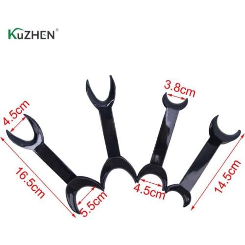 4 PCS Double Head Orthodontic Teeth Mouth Opener Black Dental Tool T-Shape Intraoral Cheek Lip Retractor Opener