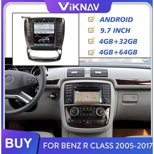 Car gps navigation multimedia player for mercedes benz r class 2005-2017 android radio head unit tape recorder hd touch screen