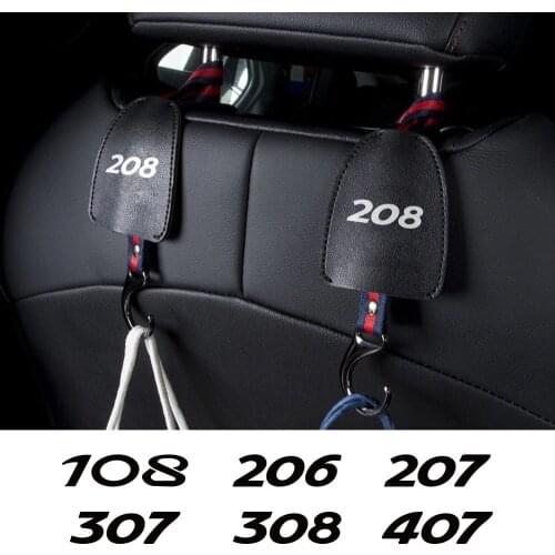 Multi-functional Car Seat Headrest Bag Purse Grocery Hook For Peugeot 208 207 308 206 307 407 2008 508 3008 5008 301 Accessories