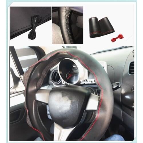 Auto parts steering wheel cover DIY38 cm fiber hand sewing for Nissan NV200 Nuvu NV2500 Forum Denki 350Z Zaroot