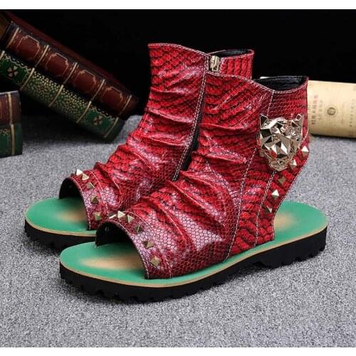 Batzuzhi Zapatillas Mujer Rock Punk Men Sandal Boots with Rivets Slingback Men Casual Beach Sandal Shoes Summer Zapatos Hombre