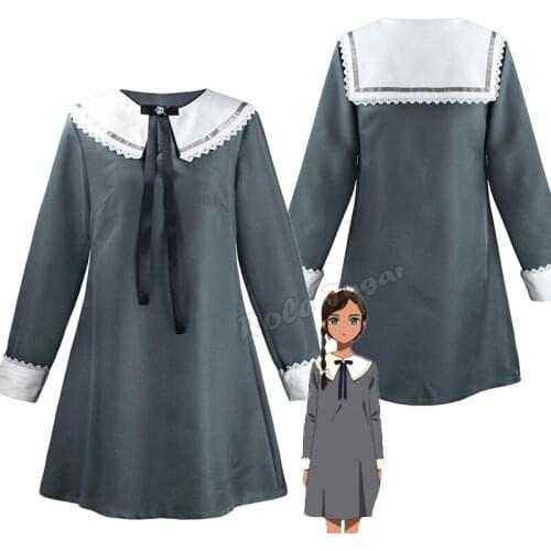 Wonder Egg Priority Neiru Aonuma Costume Anime Cosplay Kawaii Summer Girls Women Casual Aonuma Neiru Dress and Wig Full Set