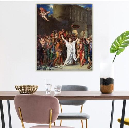 Citon Ingres《The Martyrdom of Saint Symphorian,》Canvas Oil Painting Artwork Poster Picture Background Wall Decor Home Decoration