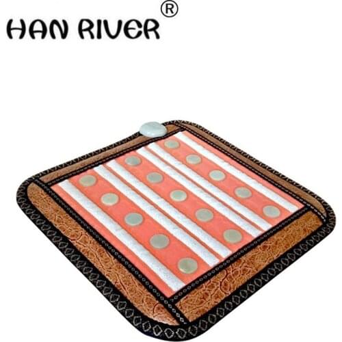 HANRIVER 2018 45 * 45 cm natural jade anion ball temperature control electric heating warm care warm massage cushion