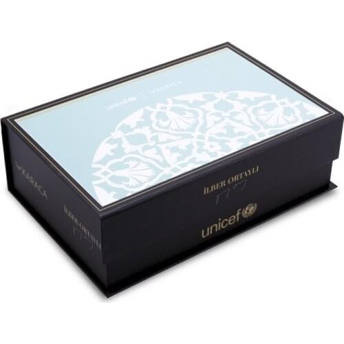 Karaca Unicef Ilber Ortayli Porcelain Turkish Coffee Cup Boxed Set with 2 Cups and 2 Saucers Tea Coffeeware Drinkware