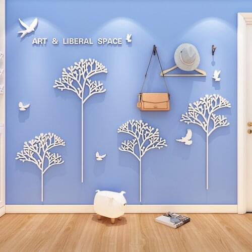 WS168 Creative ins style art space sticker living room bedroom sofa simple background wall 3d stereo wall sticker decoration