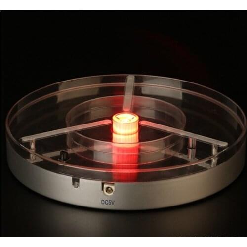 Round Battery Power RGB LED Display Exhibition Base Stand with Remote Controller