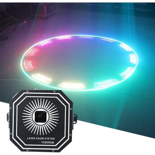 1.5W Full Color Patterns Upside Down Laser DMX512 RGB DJ Disco Party Patterns Laser Projector For Wedding Bar Club Effect Light