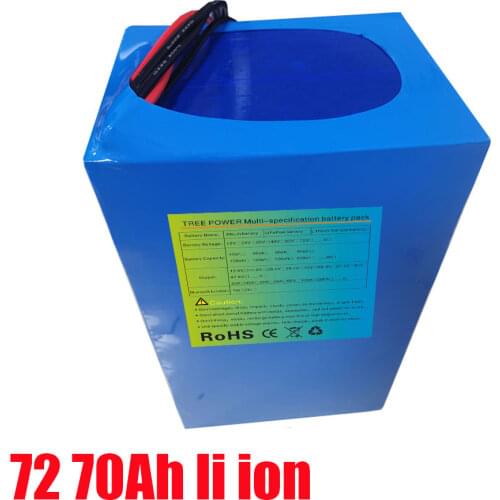 High capacity 72v 60Ah li-ion BMS 74V lithium ion for 5000w scooter bicycle battery bike tricycle motorcycle +10A charger
