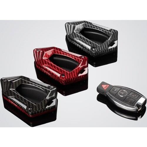 Car modification Real Carbon Fiber Remote Key Fob Car key Case For Benz AMG A B R E G Class GLK GLA W204 W463 W203 W210 W211