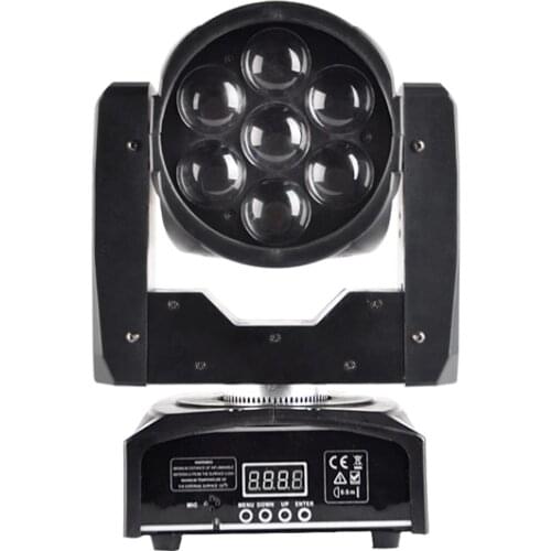 New DMX512 7*12w LEDs RGBW Beam Wash Zoom Light Moving Head Light Professional DJ Bar Party Show Stage Light LED Moving Head