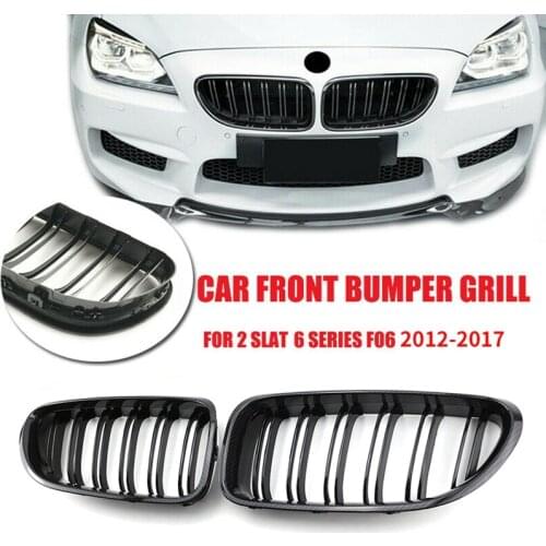Car Carbon Fiber Front Kidney Grille Grill For-BMW M6 F06 F12 F13 650I 640I 2012-2017