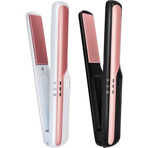 Portable Mini Hair Straightener Anti-Scald Hair Straightener Curler Styler for All Hair Types Travel Home Use