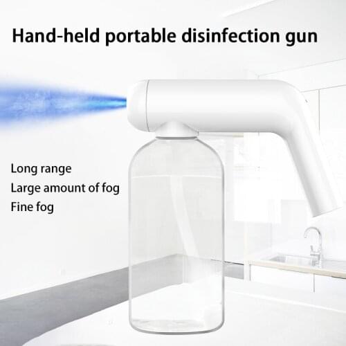 600ml Blue Light Spray Disinfection Gun Adjustable Humidifiers Watering Device 3 Gears Spray Disinfection Gun Home Accessories