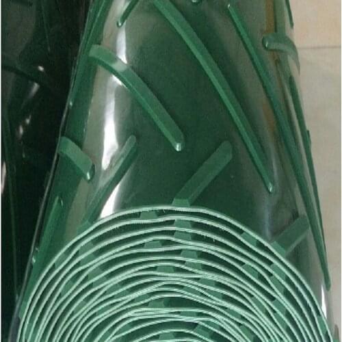 PVC 7mm white chevron pattern food grade climbing conveyor belt for grain and flour