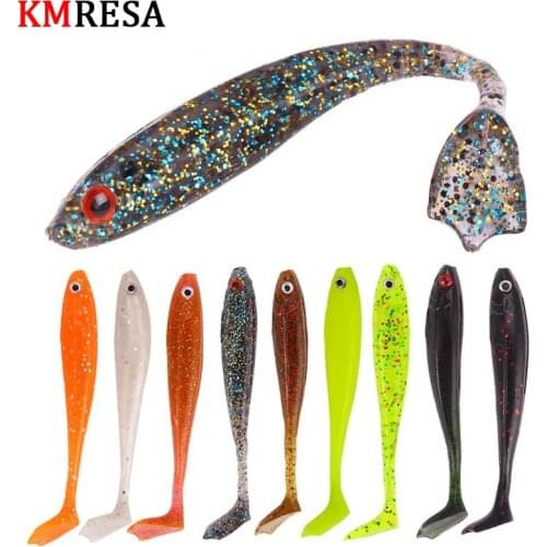 Fishing lure soft bait 3 pieces 8.4cm 5g soft worm silicone bait Swimbait Bass Shad Wobbler minnow Fishing Tackle