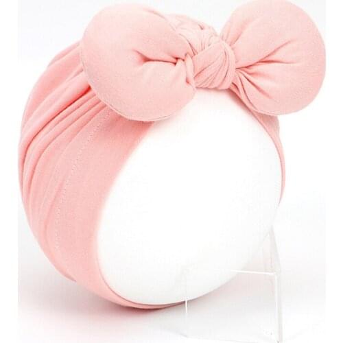 10pcs Baby Winter Hat Boys Girls Soft Warm Beanie Hat Rabbit Ears Bow Tie Cotton Hats Newborn Children Casual Warm Turban Cap