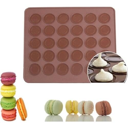48 Hole 38*28cm Macaron Silicone Pad Baking Mat Round Shape Baking Pad DIY Cake Dessert Oven Liner Baking Tools for Cakes