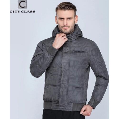 CITY CLASS New Mens Winter Jackets Fashion Leisure Hat Short Cotton-Padded Isoft Warm Winter Parkars Jacket Free Shipping 603