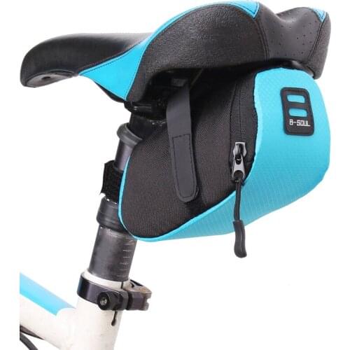 Mountain Bike Saddle Bag Polyester Zipper Lightweight Quick Detach Seat Rear Tail Bags Outdoor Cycling Folding Bicycle Case LM