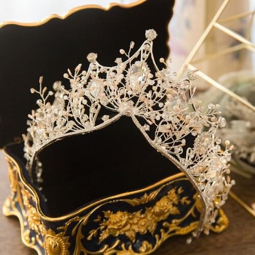Luxurious drill crown headdress knot wedding crown ornament brides hair accessories