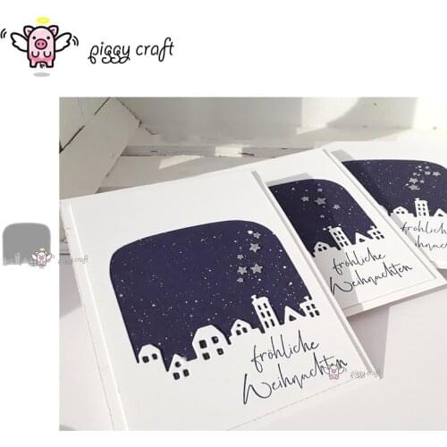 Piggy Craft metal cutting dies cut die mold House card frame Scrapbook paper craft knife mould blade punch stencils dies