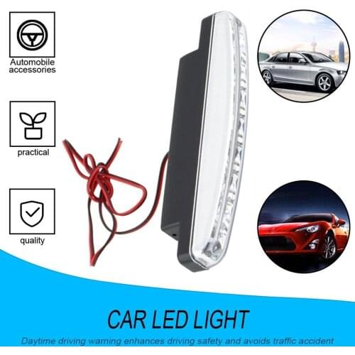 Universal 12V 8LED Car Running Light Fog Lamp Car Driving Light Super Bright White Light Auxiliary Lamp