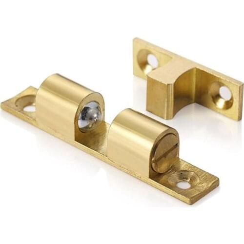 High Quality Furniture Door Lock Touch Latch Brass Door Lock Buckle Cabinets Interlock Switch Chassis Furniture Fittings