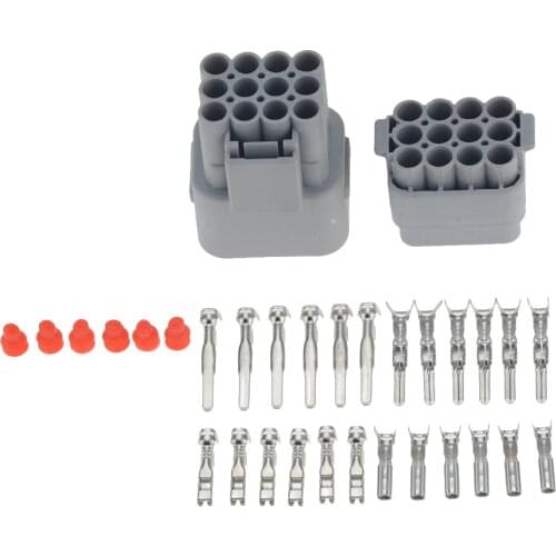 1Set 12 Pin Way Sealed Electrical Wire Connector Plug Set Male/Female Waterproof 2.2mm to 2.5mm Dupont Terminal Kit for Car Auto