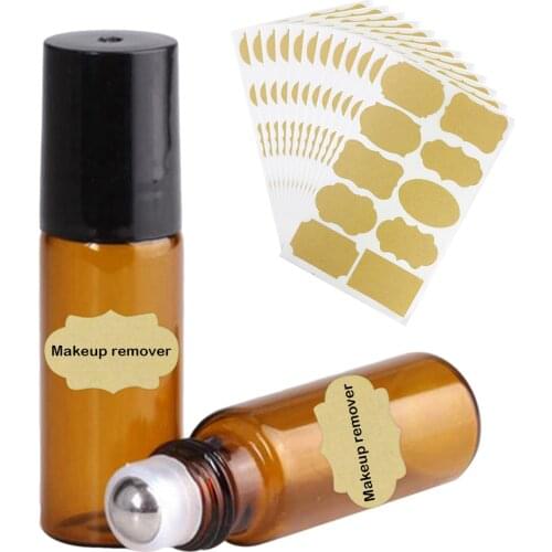 120PCS Kraft Paper Labels Stickers for Essential Oil Perfume Bottle Castor Canisters Cookie Can Spice Candy Jars Folders