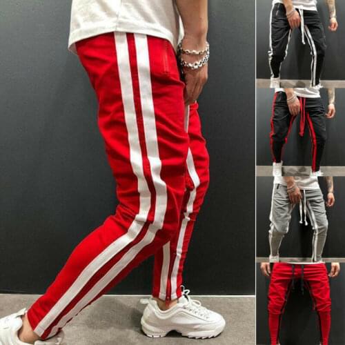 2019 Hirigin Men Long Sweatpants Fitness Long Leisure Sports Trousers Street Hip-Hop Track Pants Hot