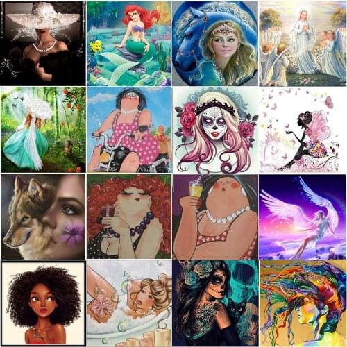5D Diamond Painting Beauty Character Round Diamond Embroidery Mosaic Home Decoration Pattern DIY Handmade New Year Gift