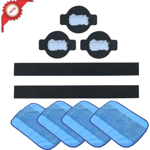 9pcs/lot robot wheel tire mop cloth water cap Replacment for iRobot braava 320 380 381 380T 390 390T Mint 4200 4205 5200 5200C