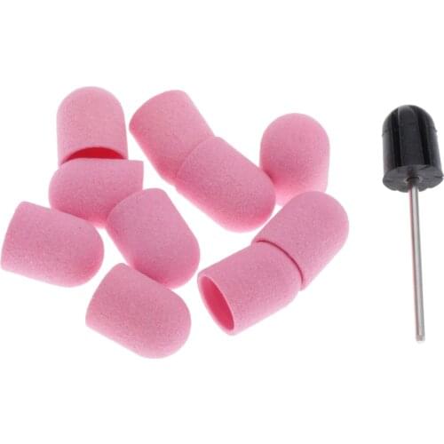 10 Lot Pro Abrasive Caps Sleeves Dorn Bit Dead Skin Gel Remover 13x19mm