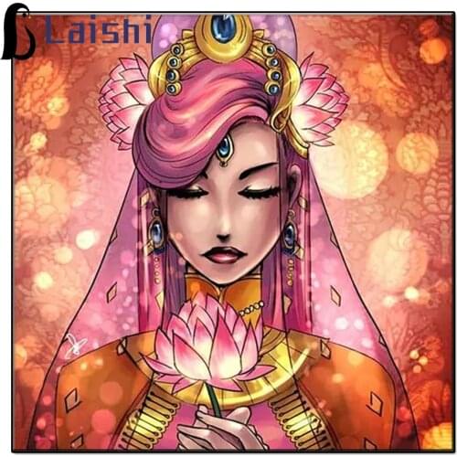 Diamond embroidery Egyptian queen, Indian woman lotus Modern decor mosaic diamond painting full square/round drill,New gift