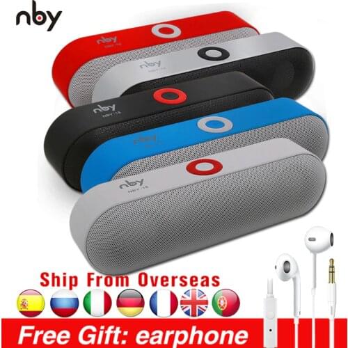 NBY18 Mini Portable Bluetooth Speaker FM Radio Wireless Speaker 3D Stereo Music Surround Computer Speakers Support TF AUX USB