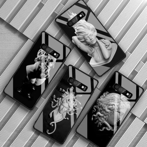 Medusa Tempered Glass Phone Case For Samsung Galaxy S8 S9 S10 S20 PLUS J8 J6 J4 2018 NOTE 8 9 10 Cover Shell