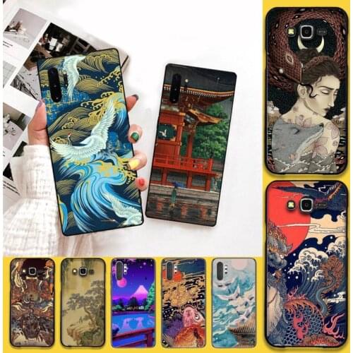 Japanese style Art Japan Phone Case For Samsung Galaxy Note20 ultra 7 8 9 10 Plus lite J7 J8 Plus 2018 Prime