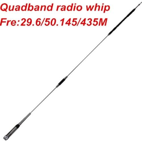 Quad band car mobile radio whip antenna 29.6/50.5/144/435MHz hf vhf uhf vehicle radio aerial