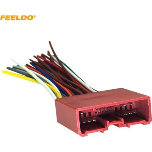 FEELDO Car Radio Audio 24Pin Wiring Harness Adapter for Mazda Install Aftermarket Audio Stereo Wire Plug Cable #HQ6475