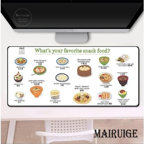 Gaming Chinese Food Hand Drawn Style XXL Mouse Pad Large MousePads Big Mouse Mat Computer Mause Pad Desktop Keyboard Mat Cushion