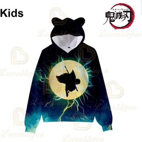 Kamado Nezuko Demon Slayer Children Cute Japen Anime 3D Hoodies Kimetsu no Yaiba Men and Women Clothing Harajuku Sweatshirt Tops