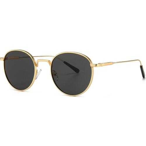 KAMMPT 2021Retro Sunglasses Round Shape Men/Women Classic Metal Frame Glasses Vintage High Quality Eyewear Outdoor UV400
