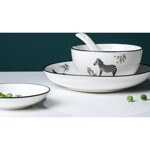 Ceramic Plate Dinner Plates Bowl Soup Dish Kitchen Tableware Restaurant Wedding Plates Sushi Dessert Cake Plate Salad Dishes