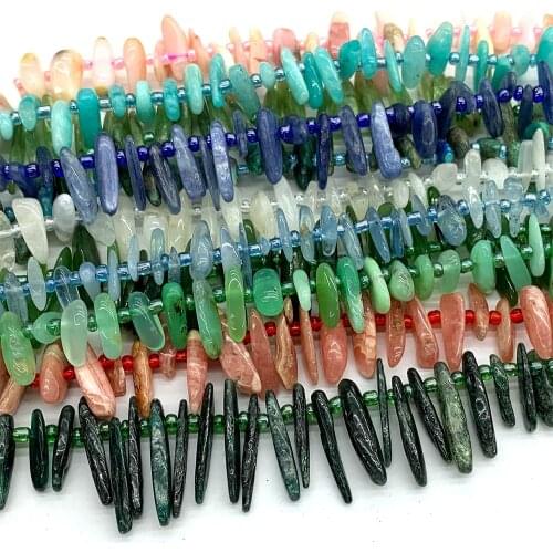 Veemake Kyanite Opal Aquamarine Rhodochrosite Chrysocolla Chrysoprase Moonstone Slabs Slices Stick Teeth Drill Side Comb Beads