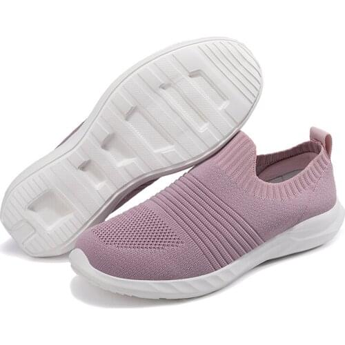 Fashion Breathable Walking Shoes for Women Outdoor Casual Sneakers Ladies Lightweight Running Trainers Size 43