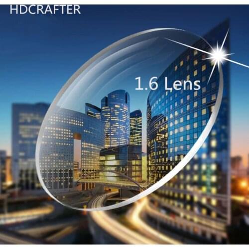 HDCRAFTER 2 Pcs P1.61 and 1.67 Prescription Lenses Aspheric Myopia Hyperopia Lens SPH -1000 to +600 Optical Glasses Lens